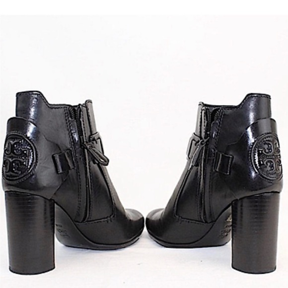 NEW TORY BURCH COLTON GALLEON BLACK LEATHERS BOOTS SIZE 7 - Picture 4 of 7
